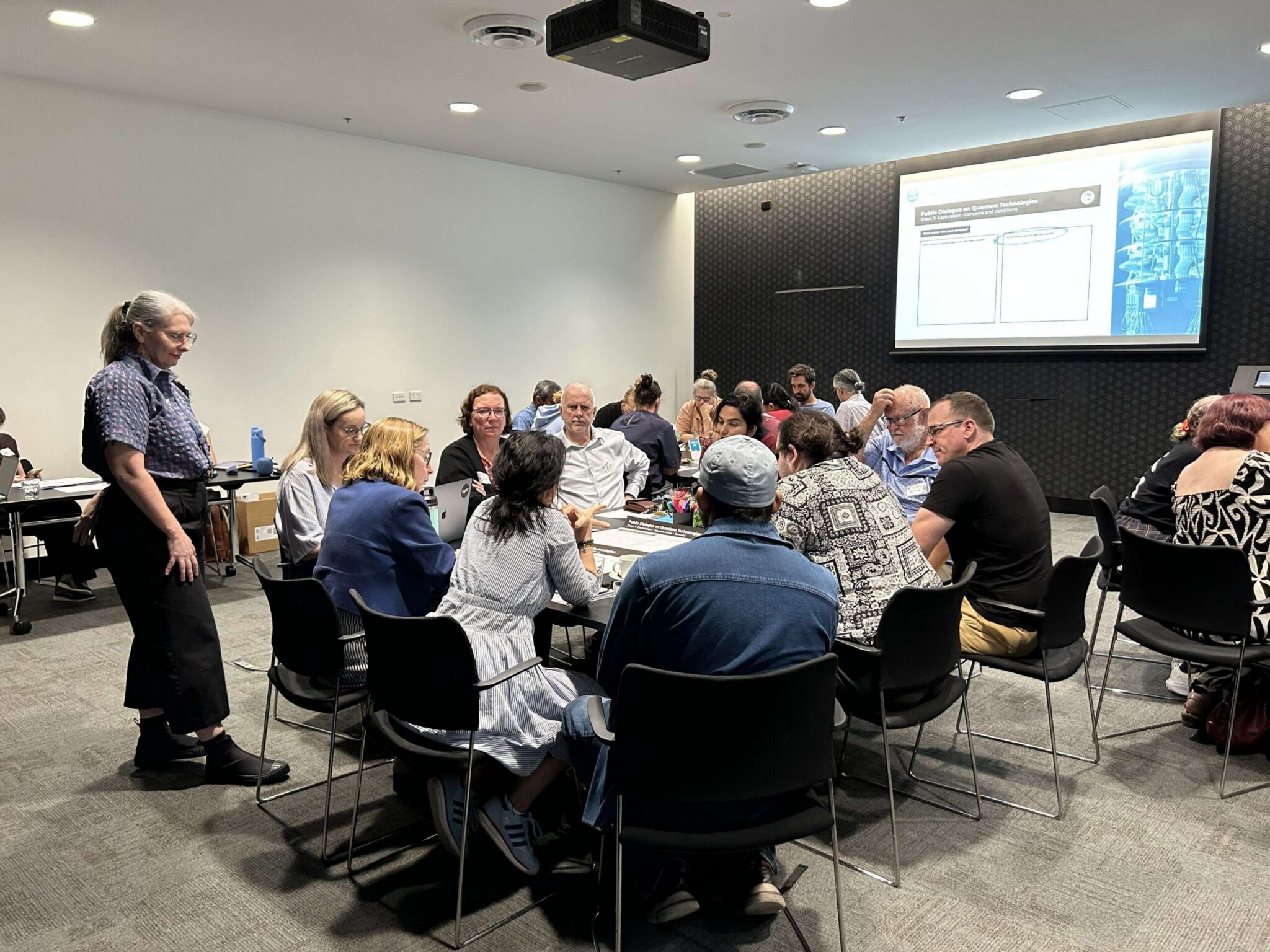 Participants take part in CSIRO's public dialogue on quantum technologies, discussing the potential opportunities, risks and societal impacts of emerging quantum innovations. Source: CSIRO.